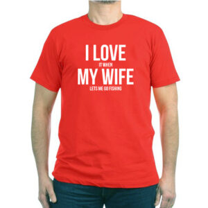 tricou personalizat Rosu - I LOVE MY WIFE