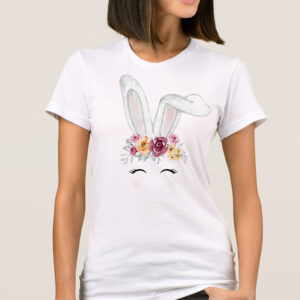 Tricou dama personalizat cu iepuras