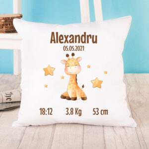 Perna personalizata cu data, ora, greutate si inaltime Baiat