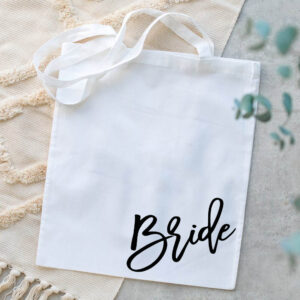 Sacosa alba personalizata Bride 2
