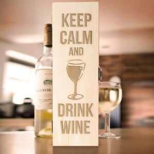 Cutie de vin personalizata keep calm and drink wine