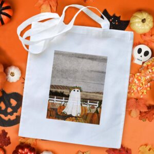 Sacosa bumbac alba personalizata fantoma Halloween