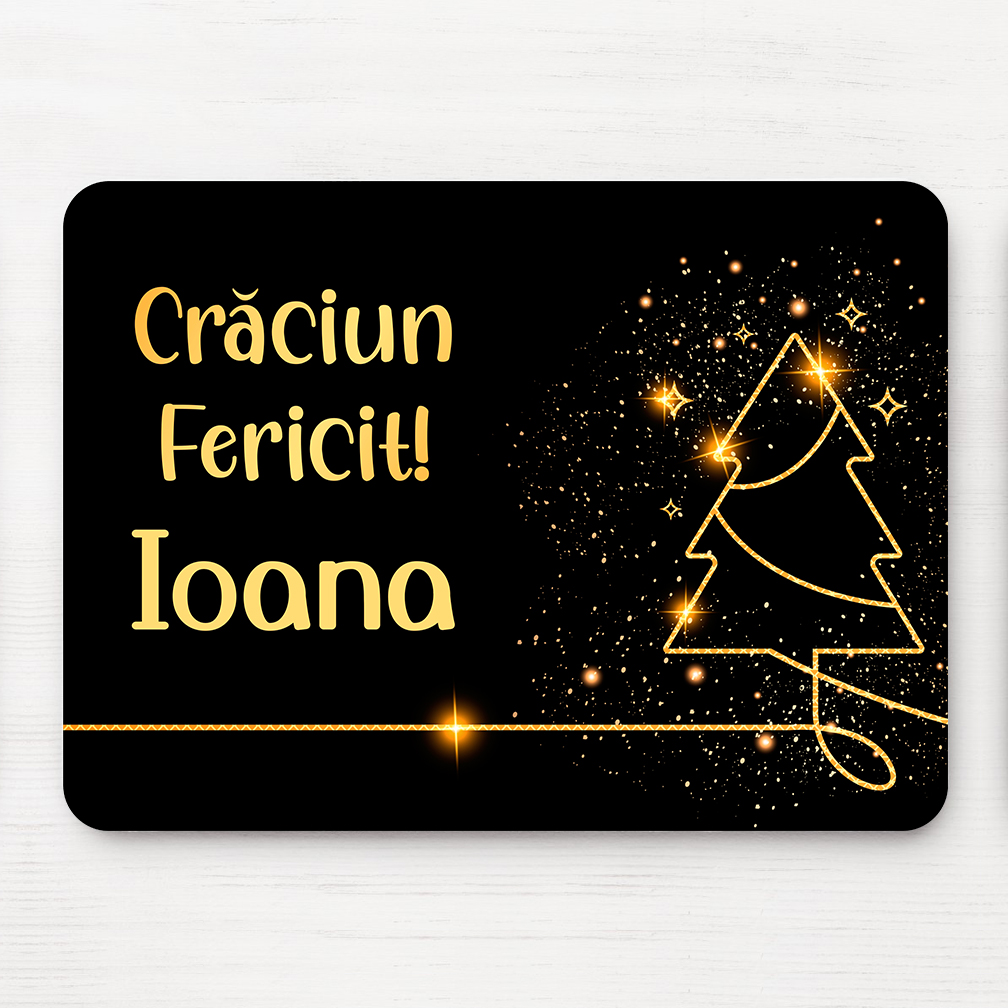 Mouse pad personalizat cu nume - Craciun Fericit