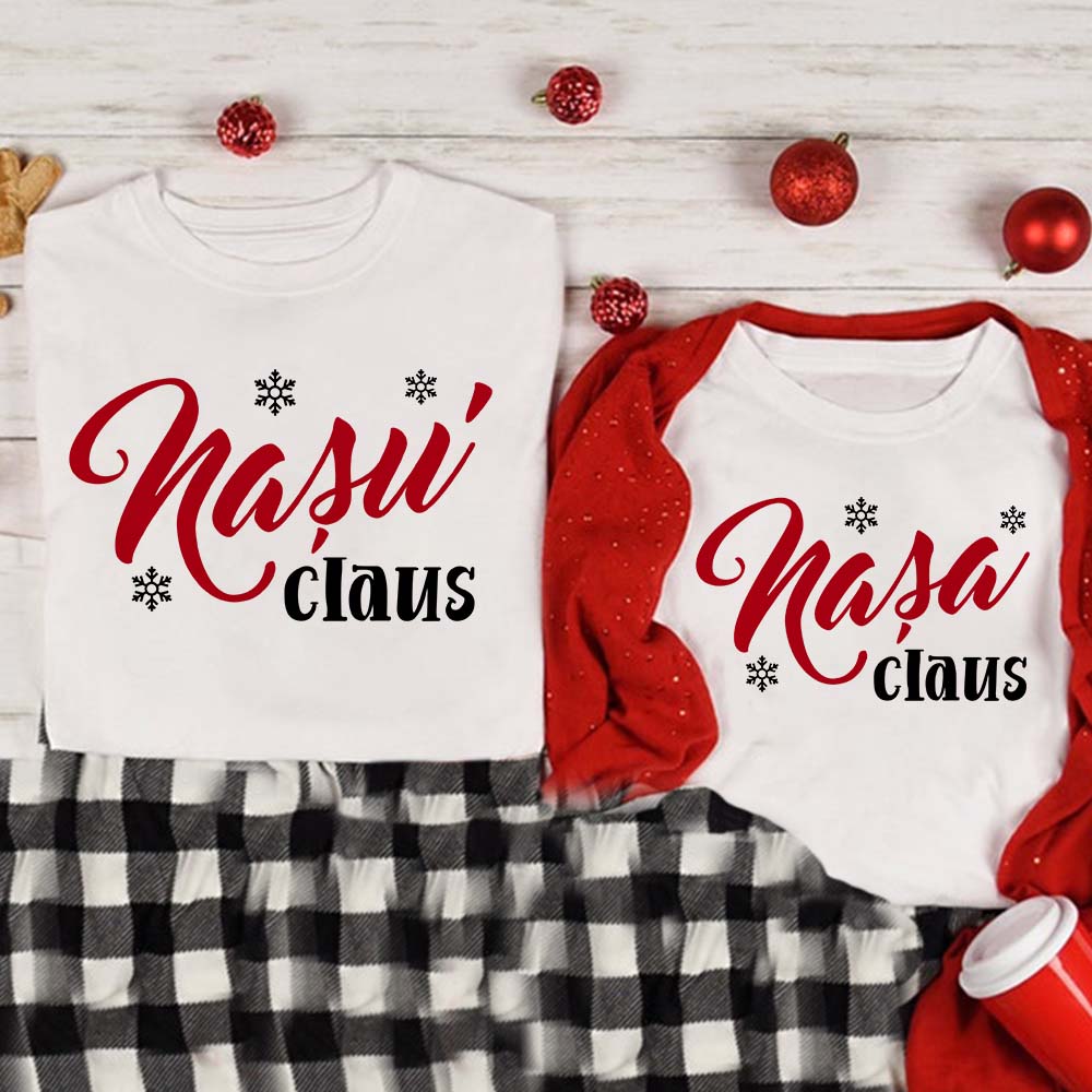 Tricouri personalizate nasu si nasa claus 2