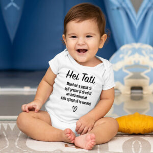 Body bebe, body copil personalizat cu mesaj pentru viitorul tata